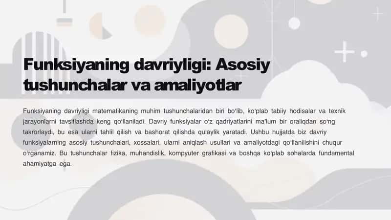 Davriy funksiyalar