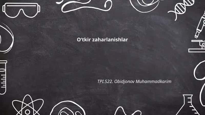 Oʻtkir zaharlanishlar