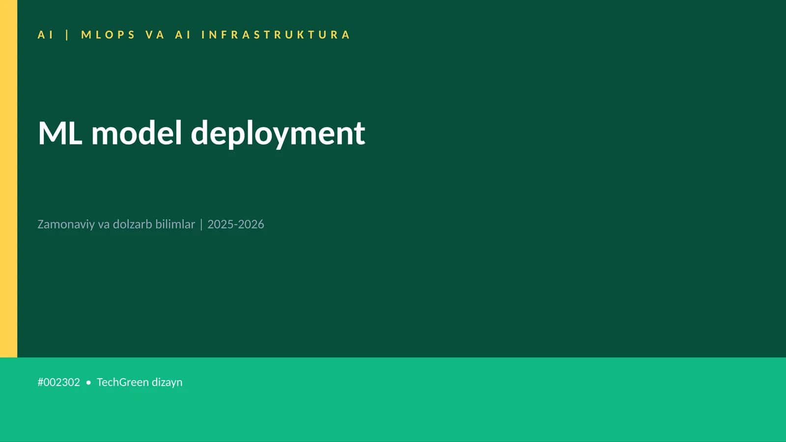ML model deployment