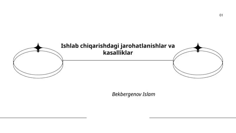 Ishlab chiqarishdagi jarohatlanishlar va kasalliklar