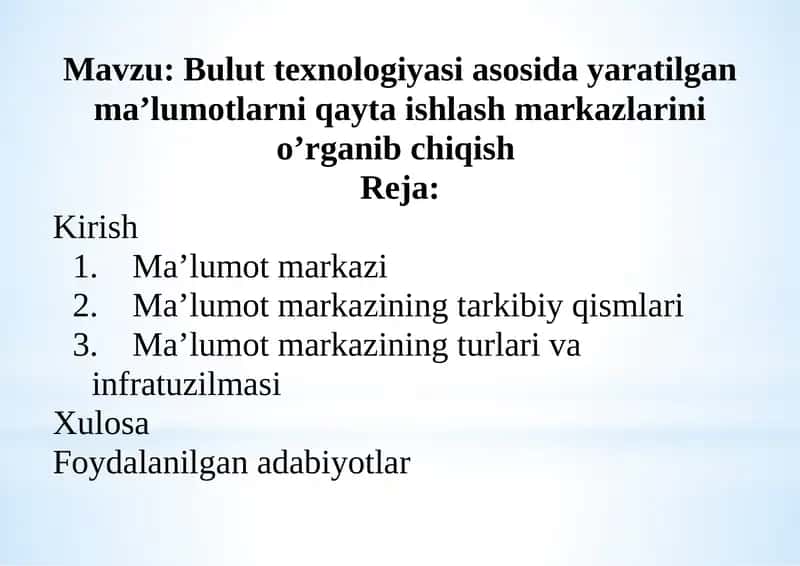 Ma’lumotlar markazi