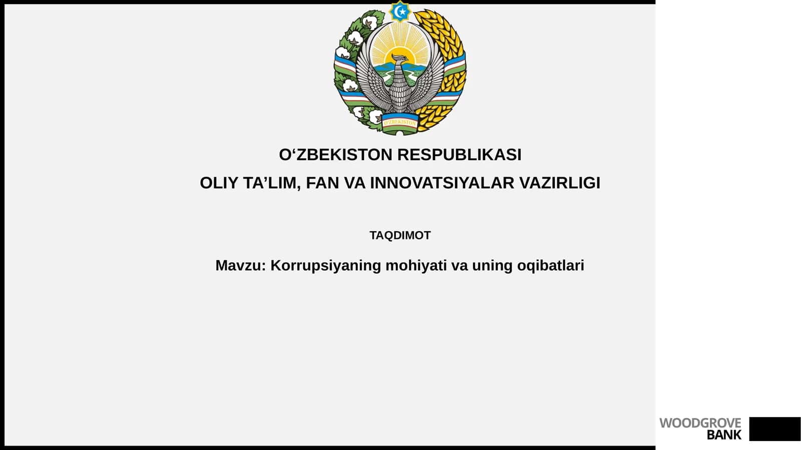 Korrupsiyaning mohiyati va uning oqibatlari