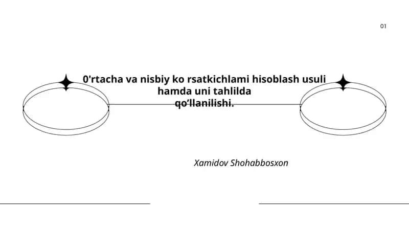 O'rtacha va nisbiy ko'rsatkichlarni hisoblash usuli