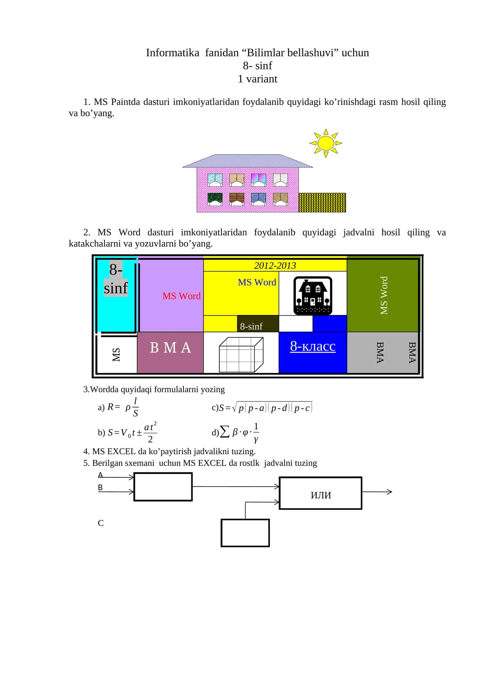 Informatika fanidan “Bilimlar bellashuvi”