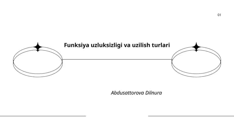 Funksiya uzluksizligi va uzilish turlari