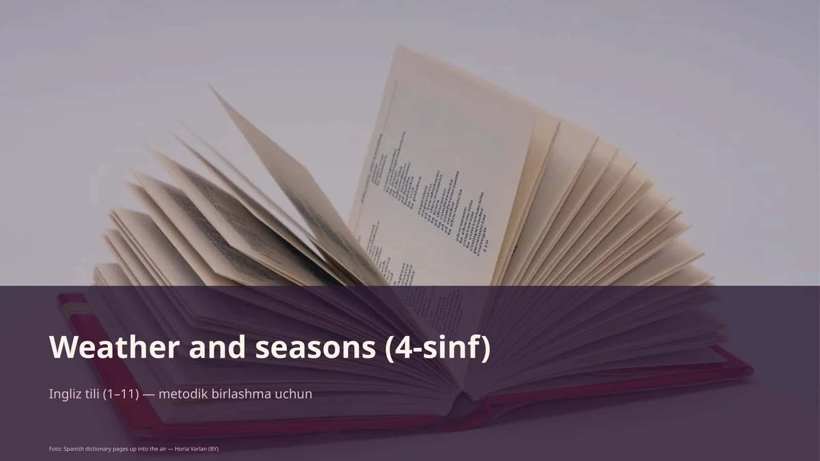 Weather and seasons (4-sinf)