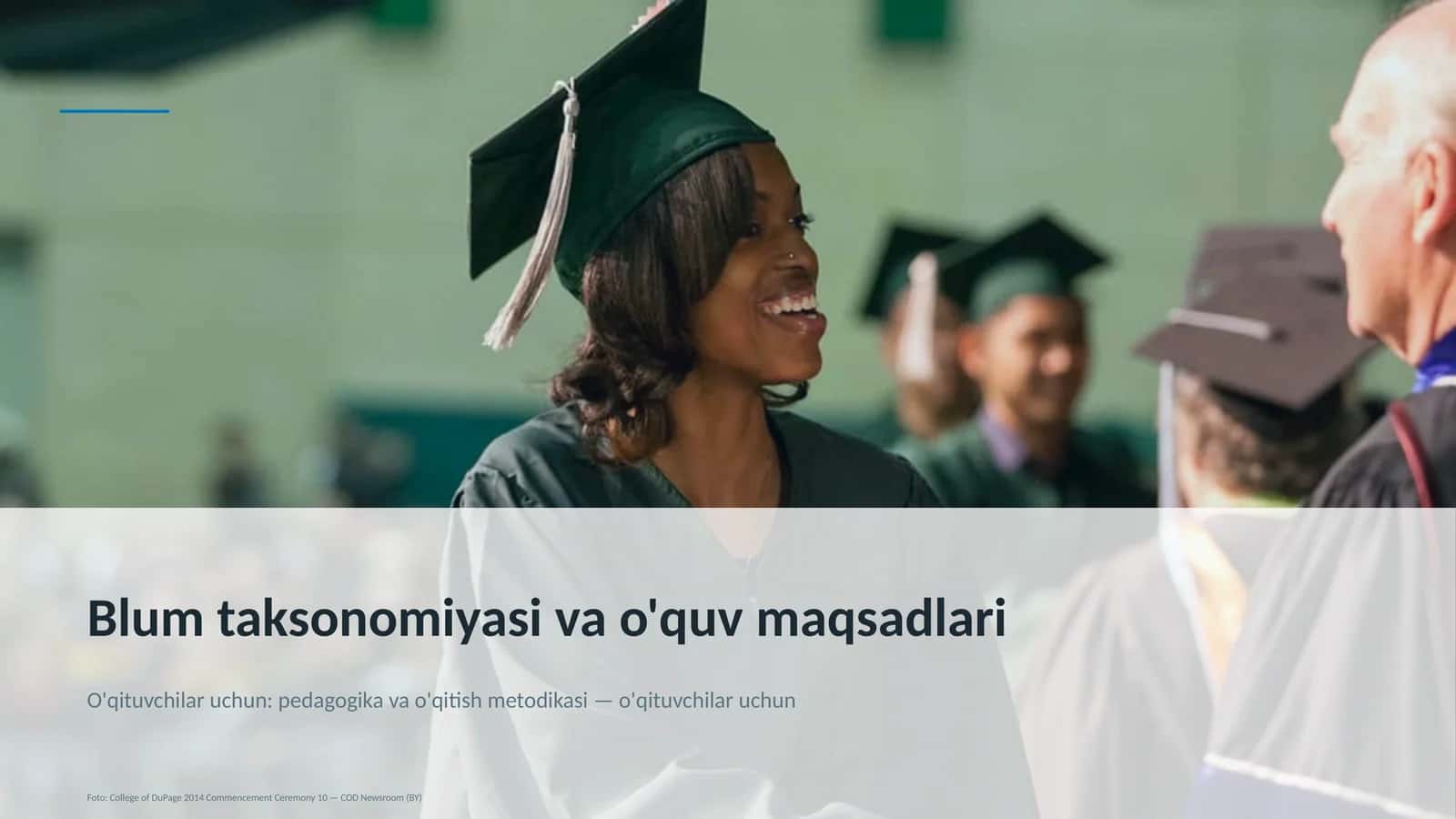 Blum taksonomiyasi va o'quv maqsadlari