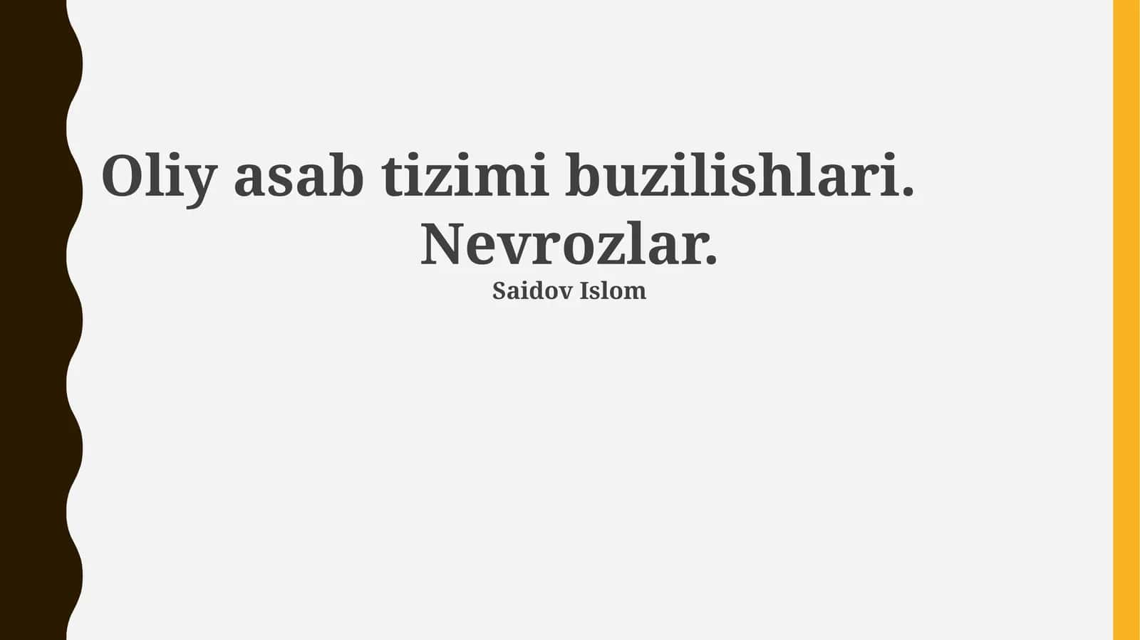 Nevrozlar: Ta'rif, turlari va klinik ko'rinishlari