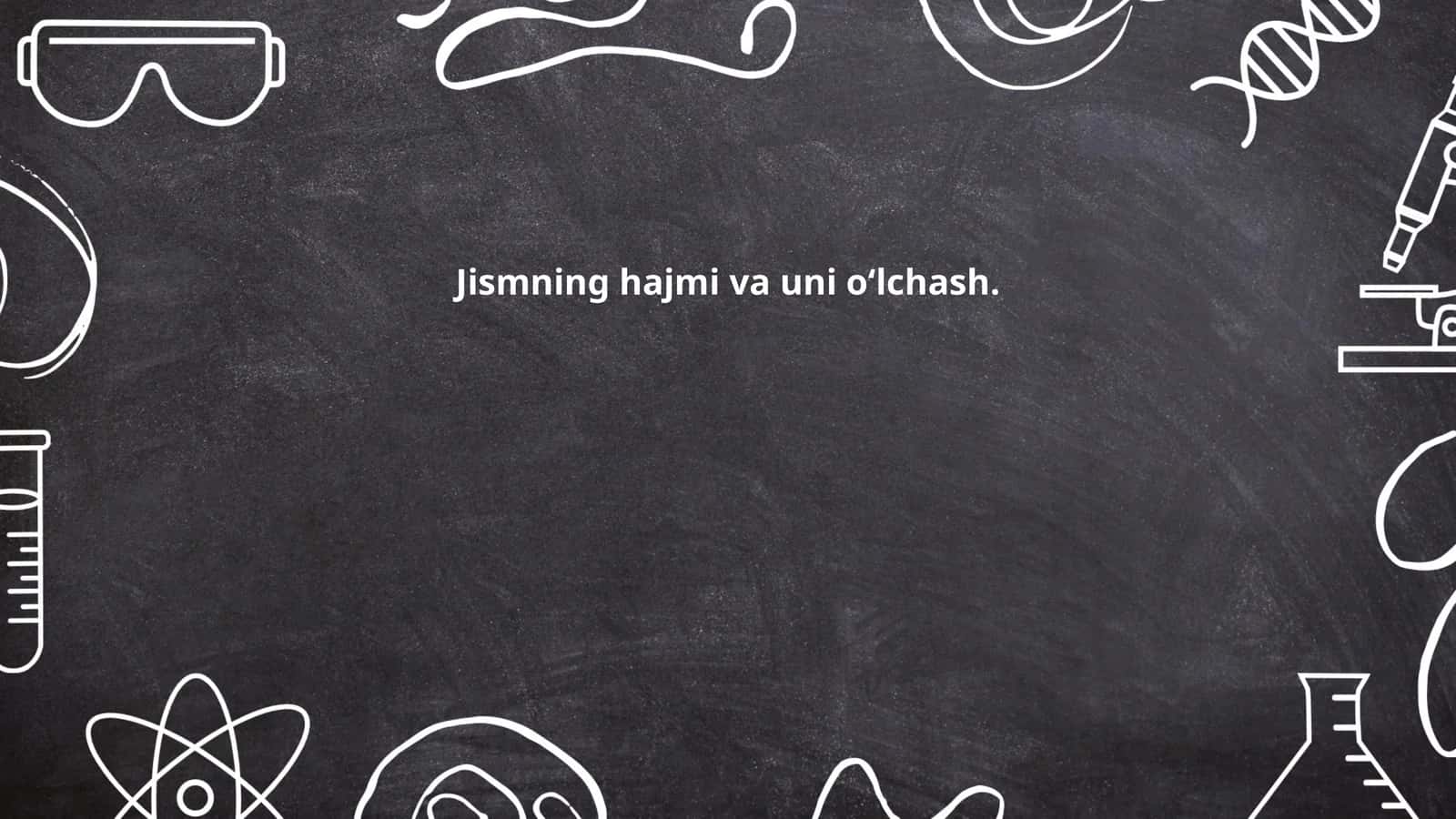 Jismning hajmi va uni oʻlchash