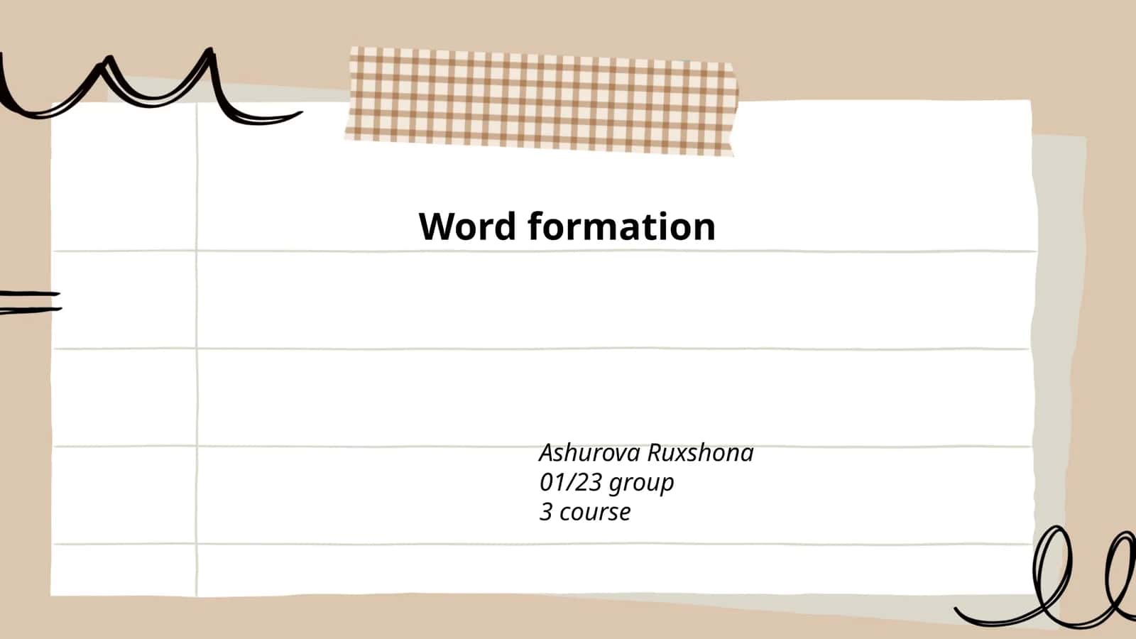 Word formation