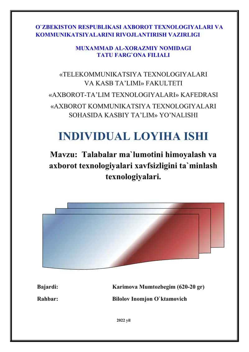 Individual loyiha ishi