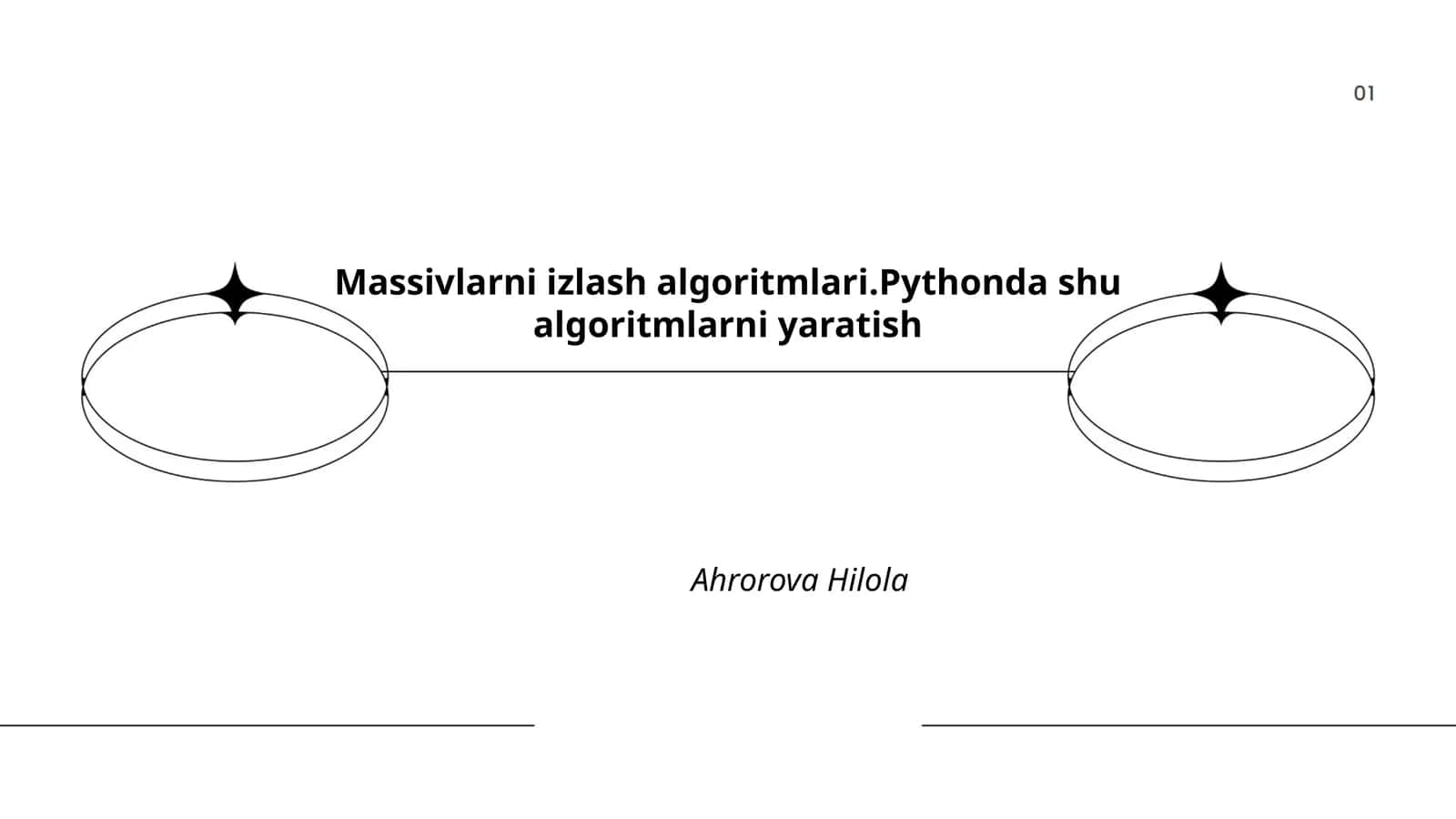 Massivlarni izlash algoritmlari.Pythonda shu algoritmlarni yaratish
