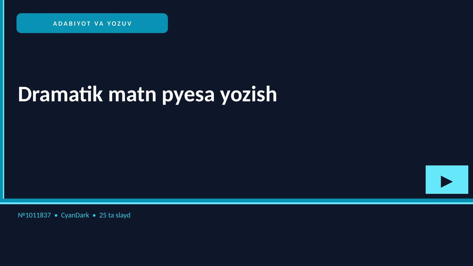 Dramatik matn pyesa yozish