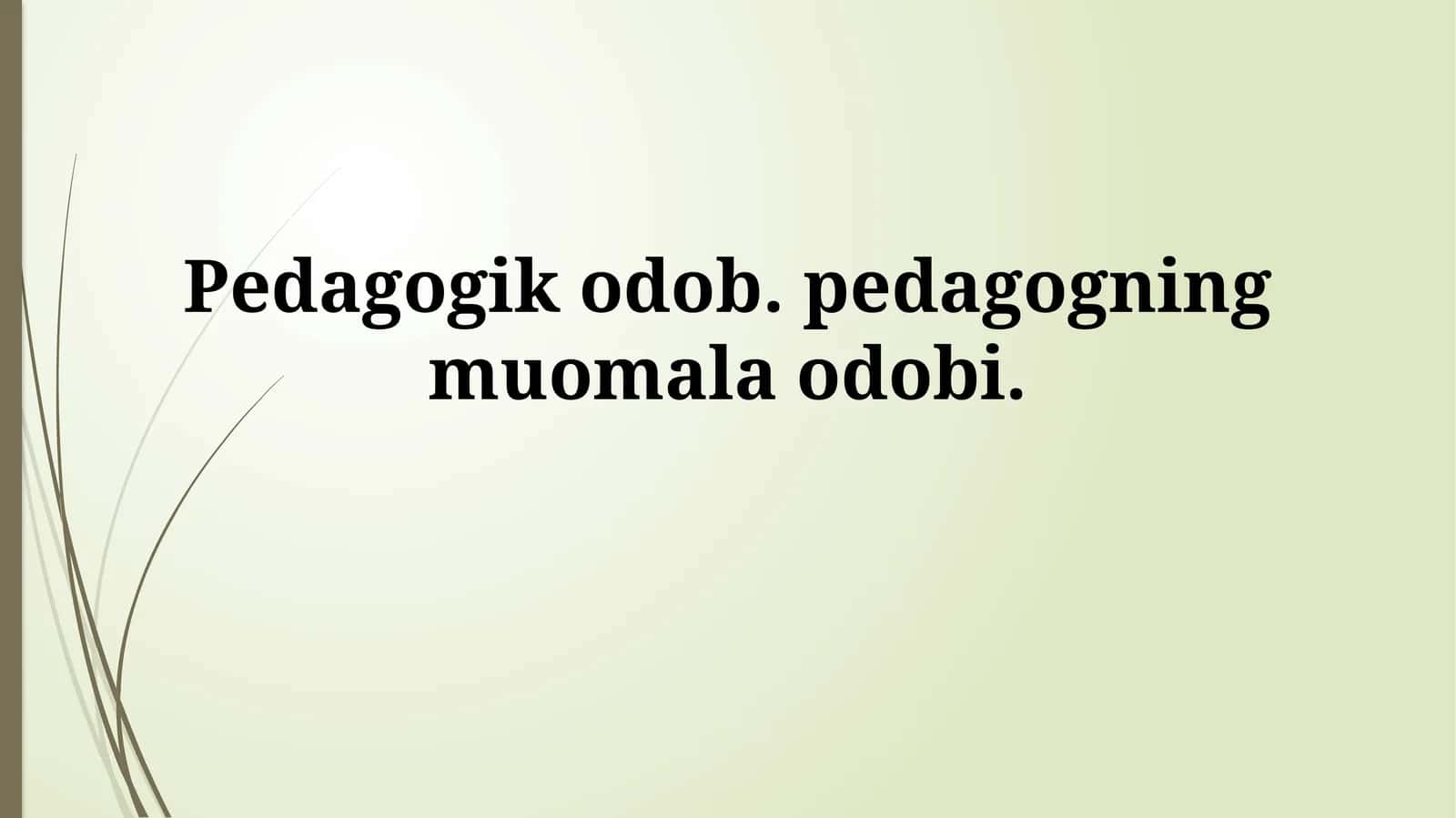 Pedagogik etika