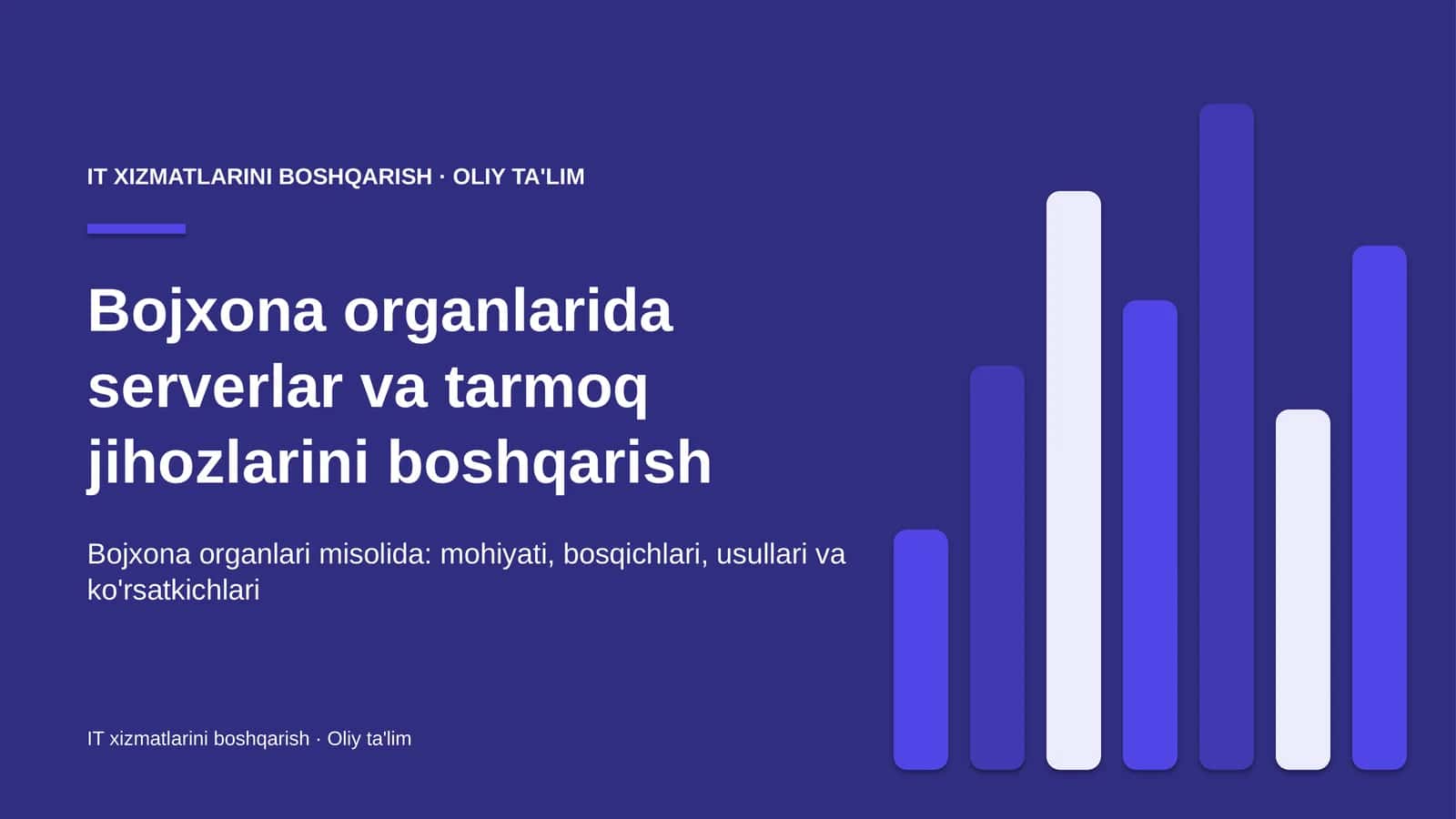 bojxona organlarida serverlar va tarmoq jihozlarini boshqarish 5263