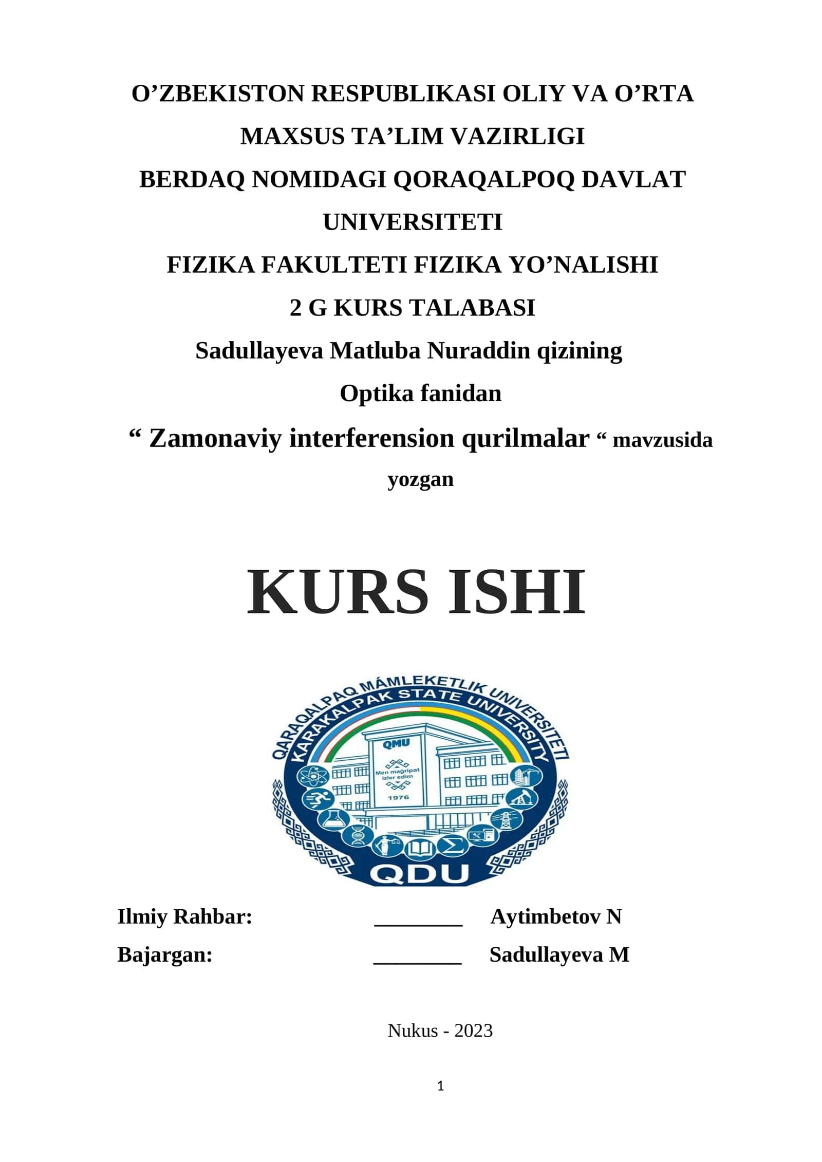Zamonaviy interferension qurilmalar