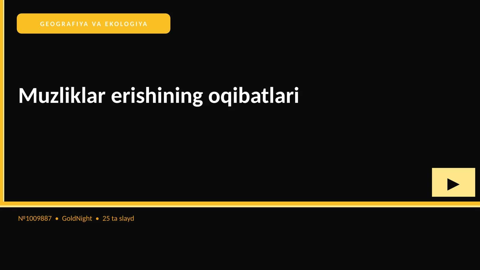 Muzliklar erishining oqibatlari