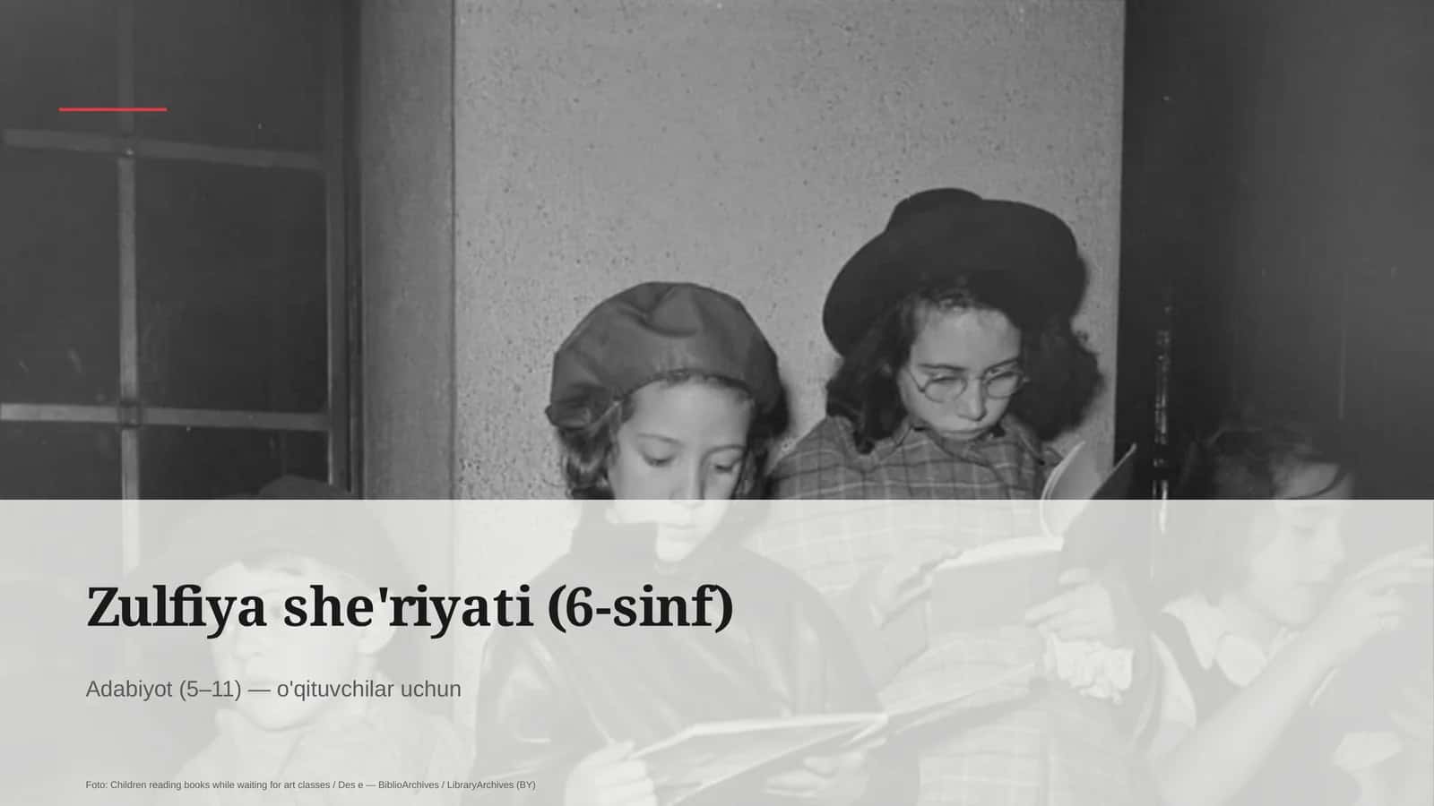 Zulfiya she'riyati (6-sinf)