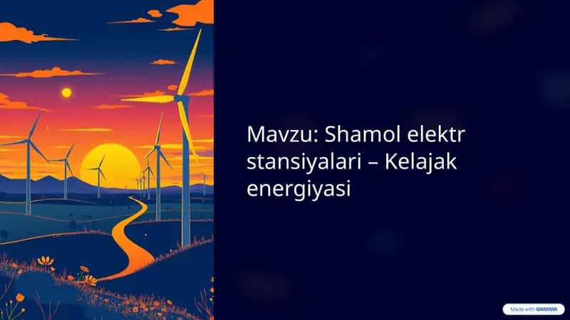 Shamol elektr stansiyasi
