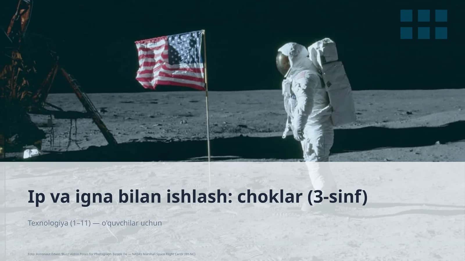 Ip va igna bilan ishlash: choklar (3-sinf)