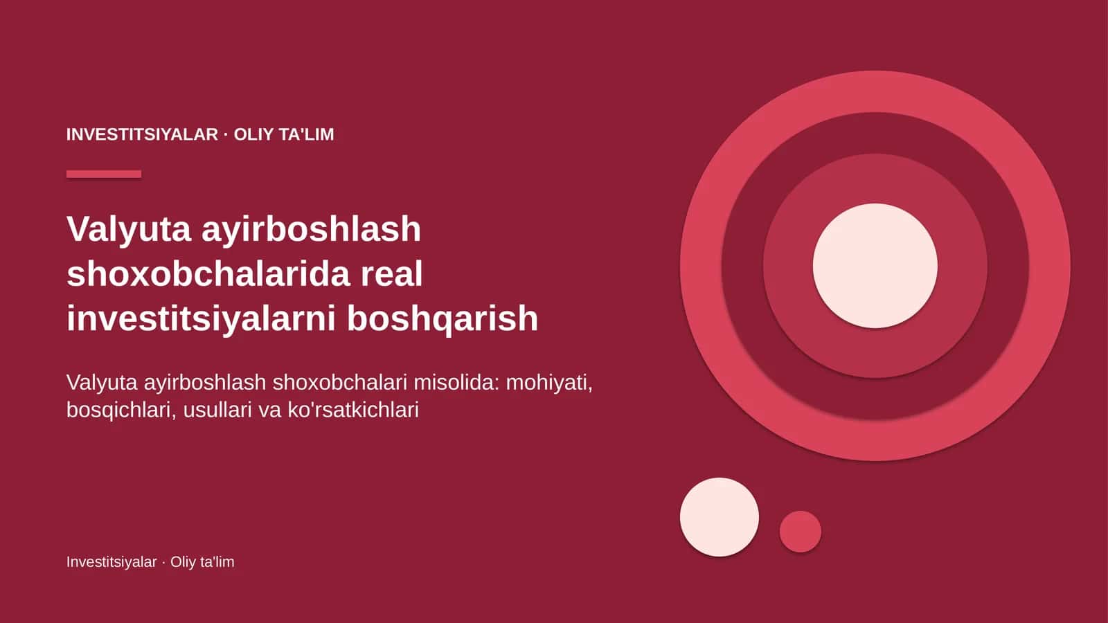 valyuta ayirboshlash shoxobchalarida real investitsiyalarni boshqarish 5163