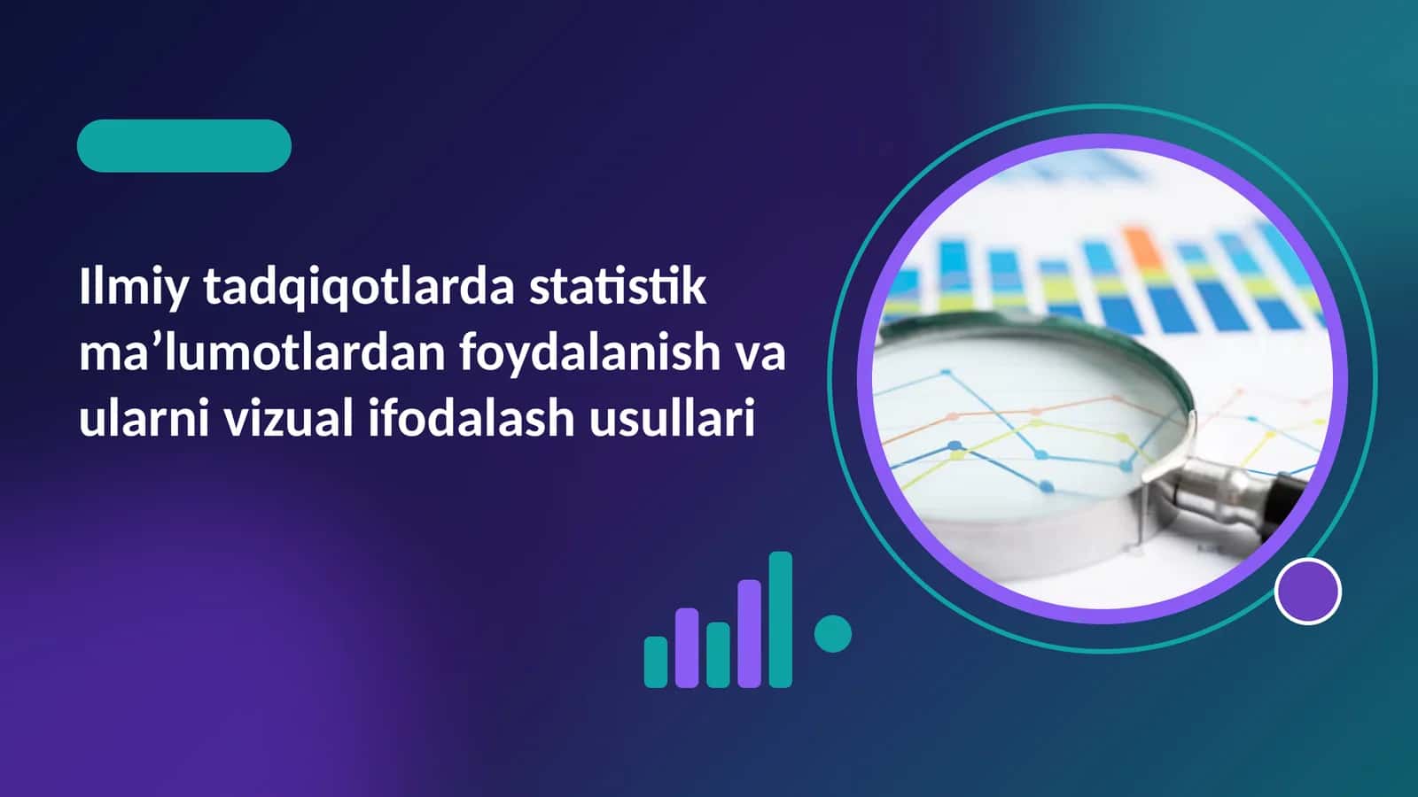 Ilmiy tadqiqotlarda statistik ma’lumotlardan foydalanish va ularni vizual ifodalash usullari
