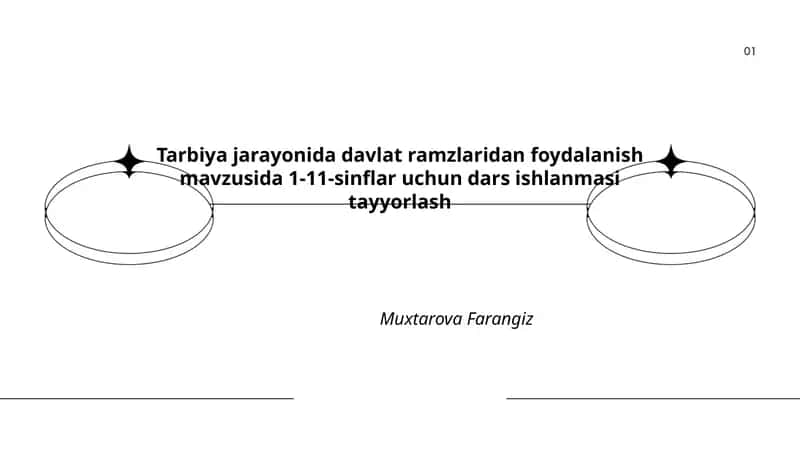 Tarbiya jarayonida davlat ramzlaridan foydalanish mavzusida 1-11-sinflar uchun dars ishlanmasi tayyorlash