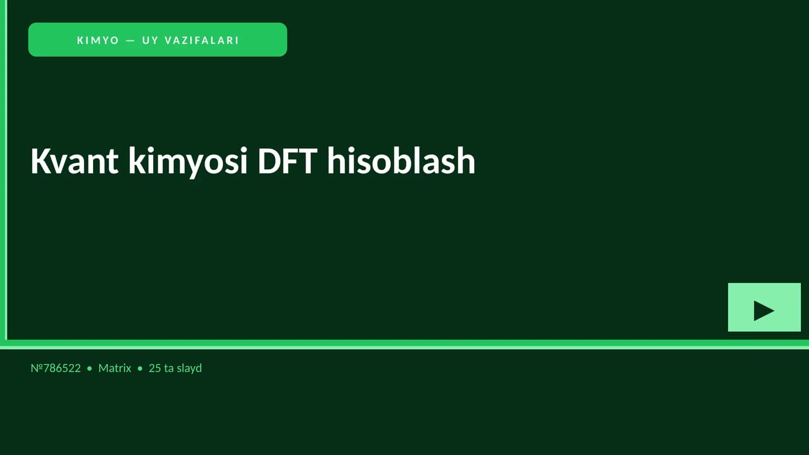 Kimyo — Uy vazifalari