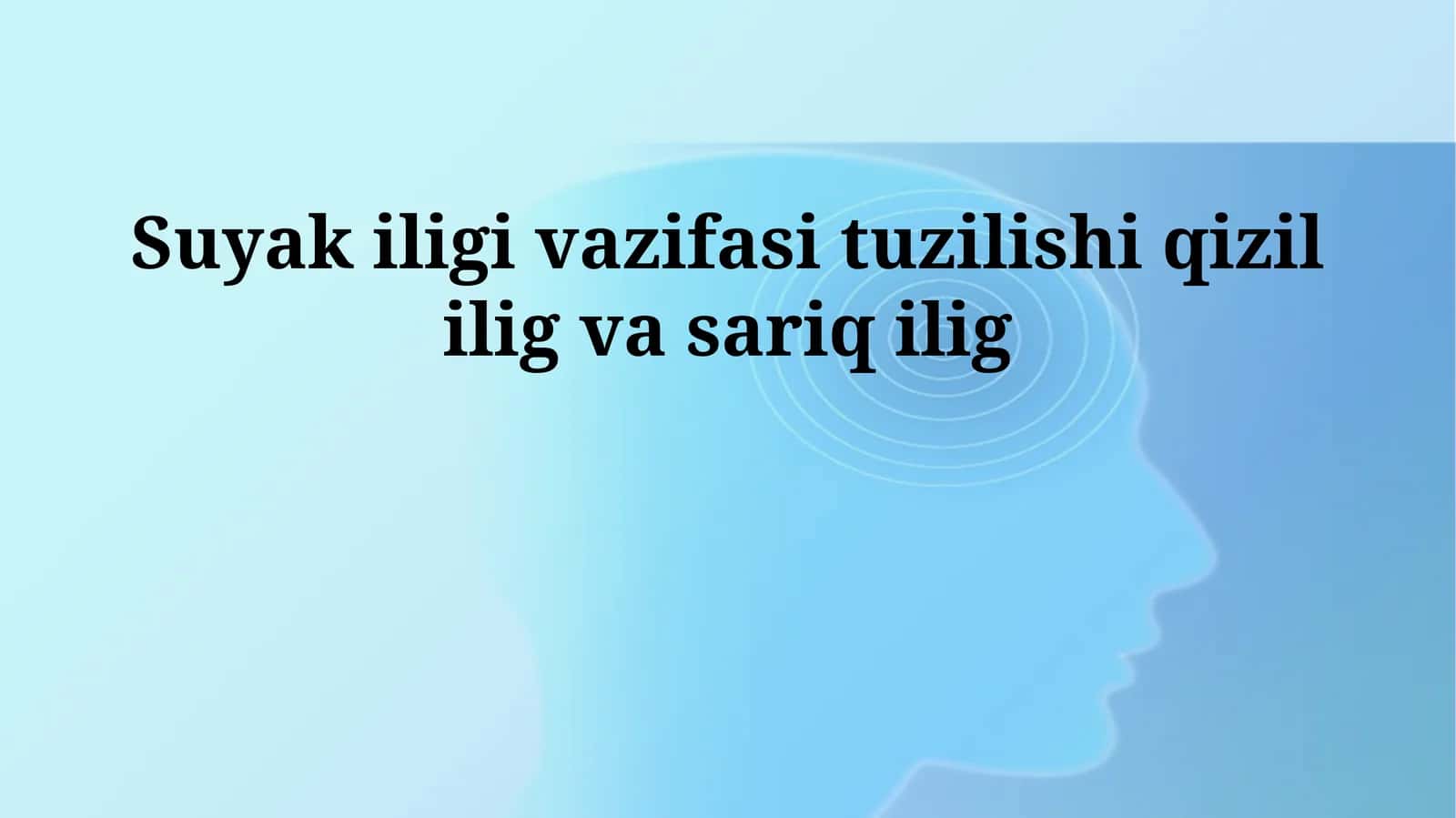 [Suyak iligi vazifasi tuzilishi qizil ilig va sariq ilig]