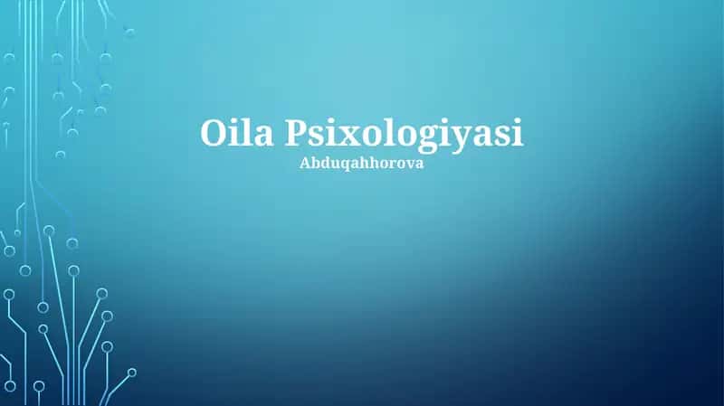 Oila Psixologiyasi