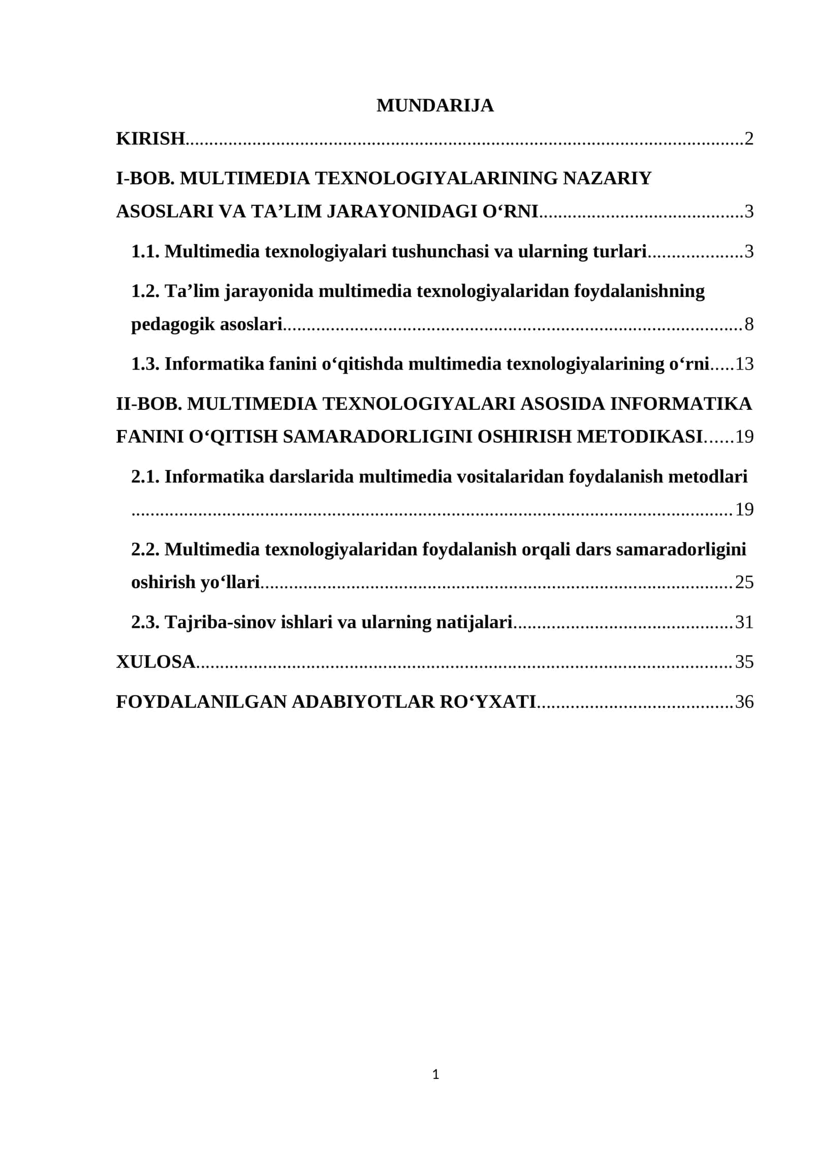 MULTIMEDIA TEXNOLOGIYALARI ASOSIDA INFORMATIKA FANINI O‘QITISH SAMARADORLIGINI OSHIRISH METODIKASI