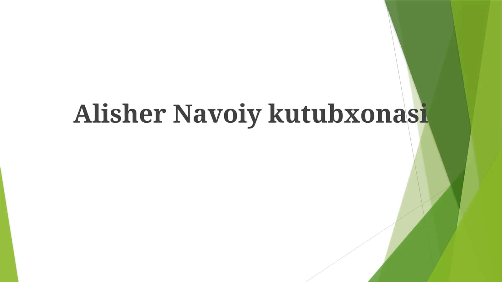 Alisher Navoiy Kutubxonasi
