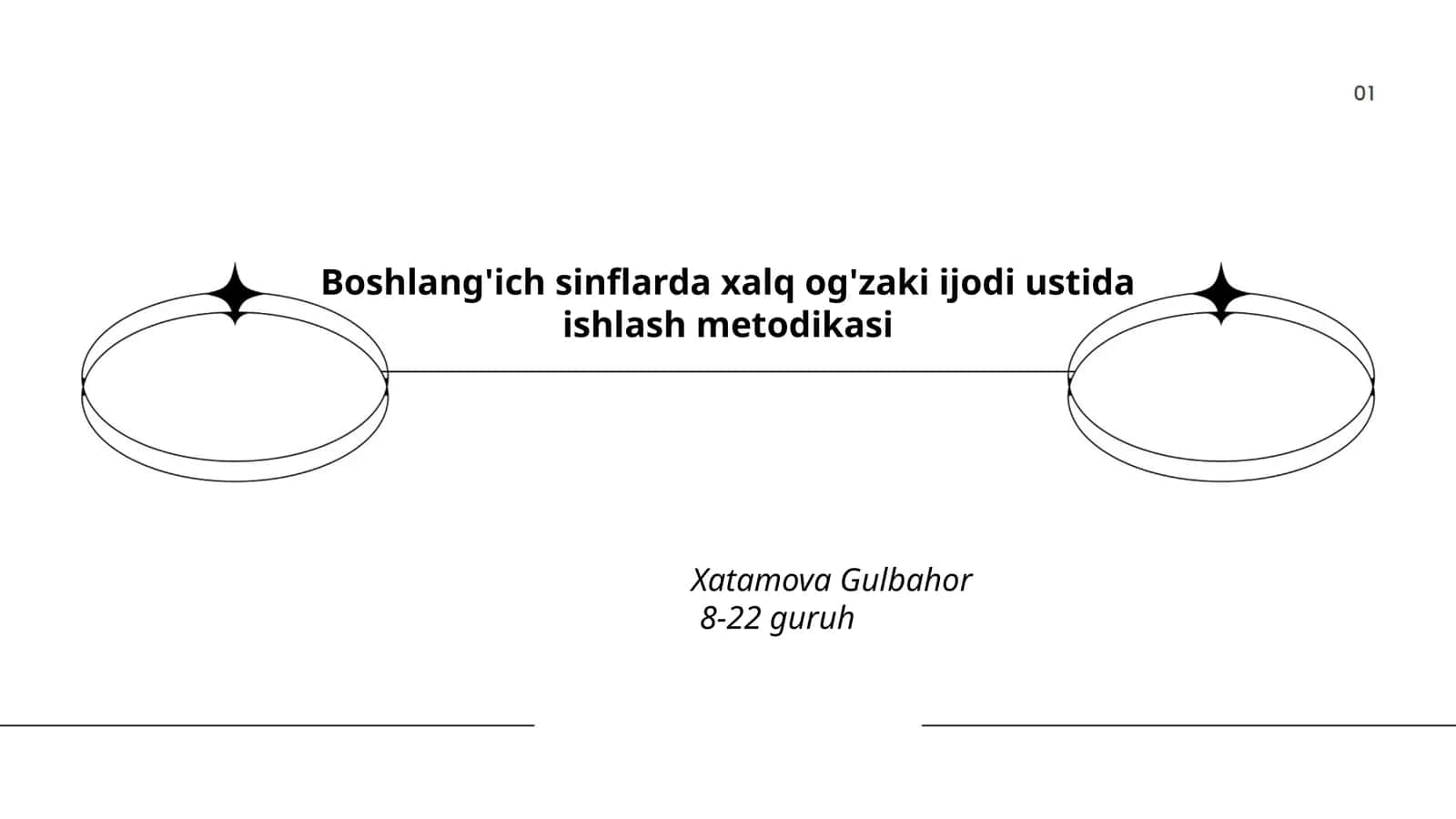 Boshlang'ich sinflarda xalq og'zaki ijodi ustida ishlash metodikasi