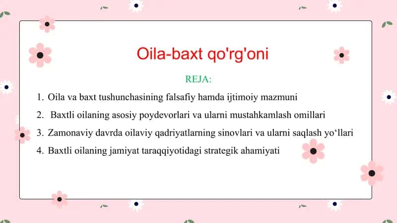 Oila-baxt qo'rg'oni