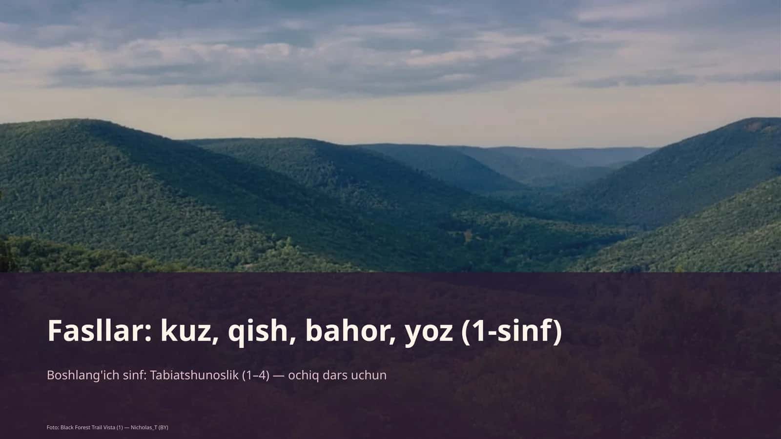 Tabiatshunoslik (1–4) - ochiq dars uchun
