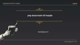 PHP dasturlash tili asoslari