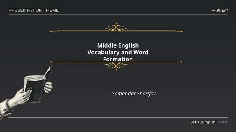 Middle English Vocabulary and Word Formation