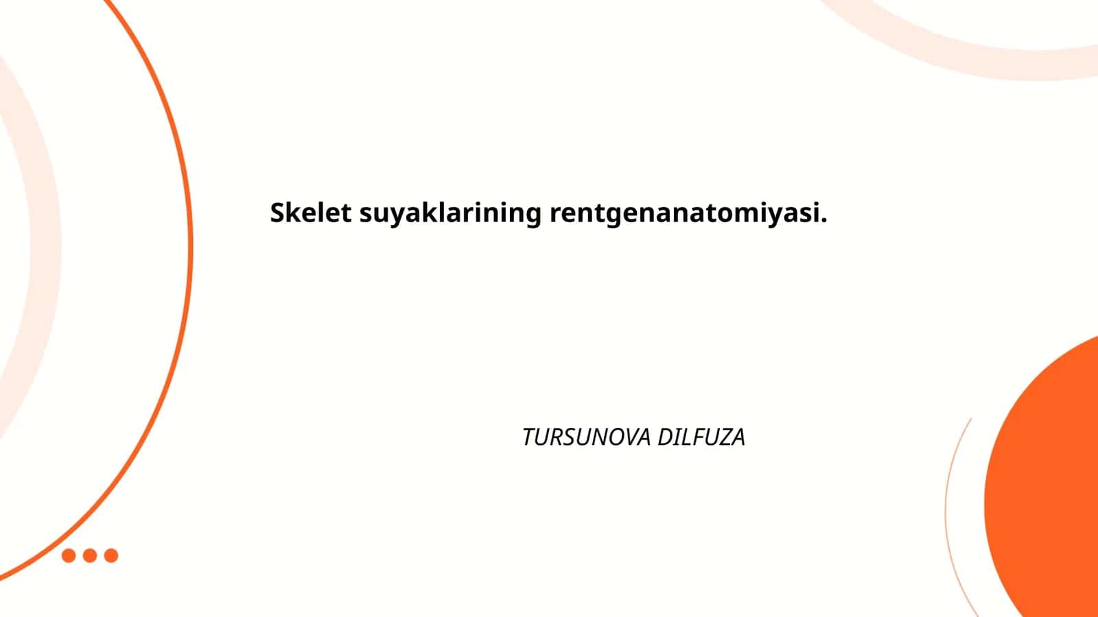 Skelet suyaklarining rentgenanatomiyasi