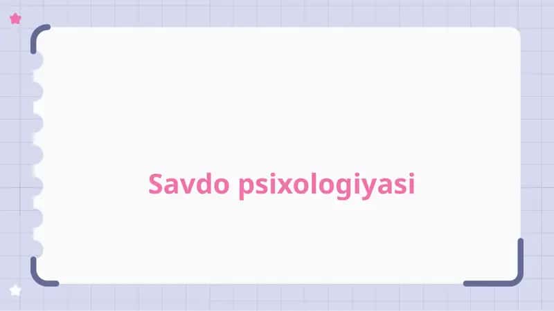 Savdo psixologiyasi