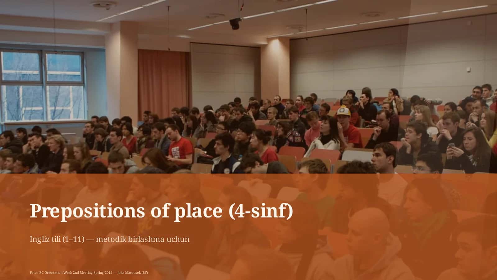 Prepositions of place (4-sinf)