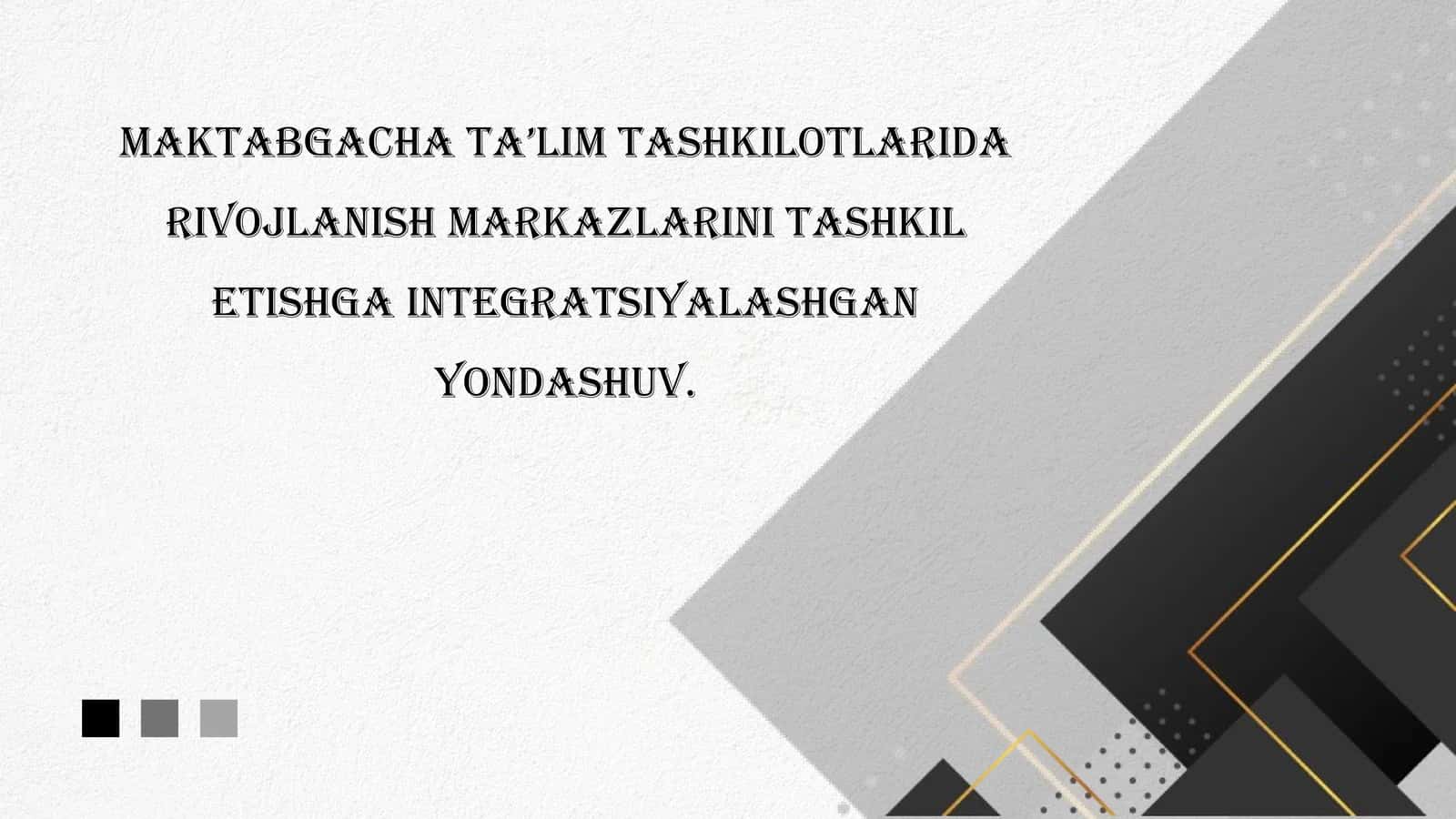 Rivojlanish markazlari tushunchasi