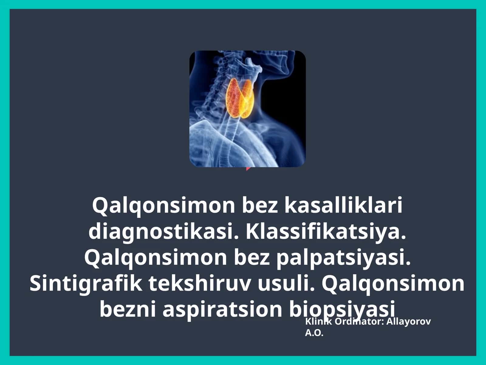 Qalqonsimon bez kasalliklari diagnostikasi