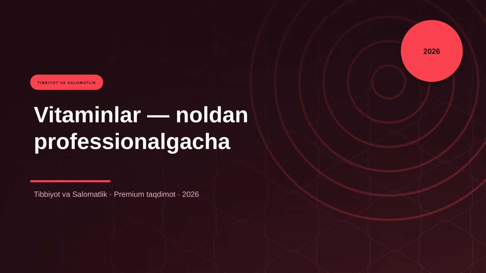 Vitaminlar — noldan professionalgacha
