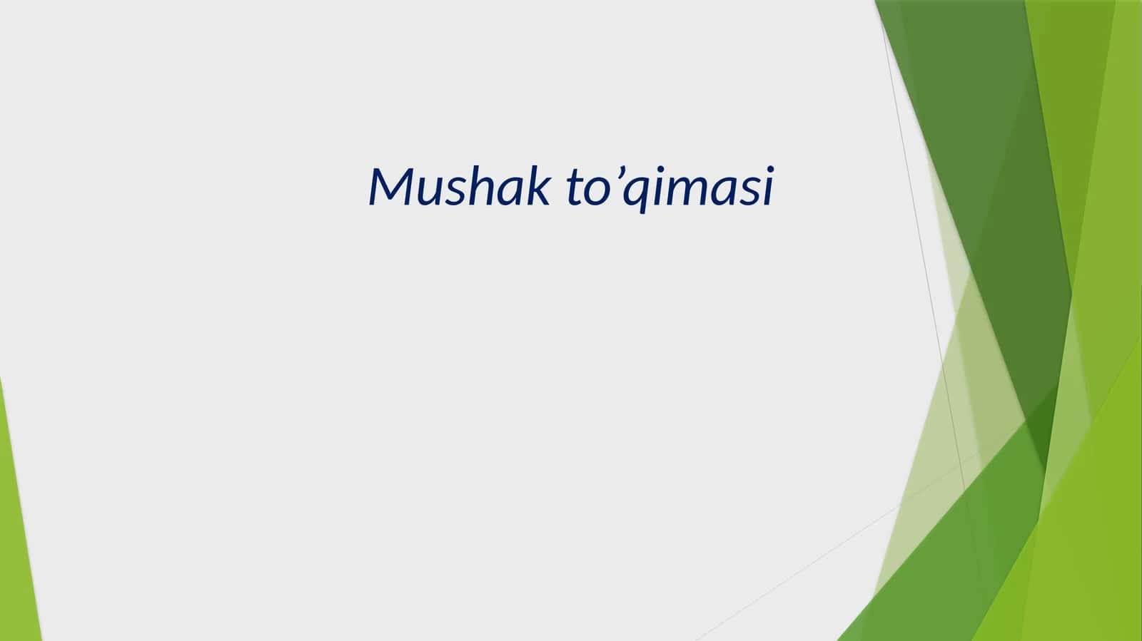 Mushak to’qimasi