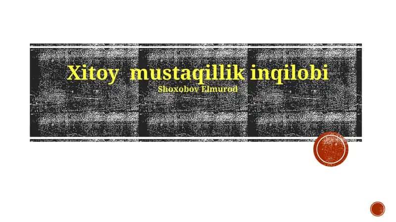 Xitoy mustaqillik inqilobi