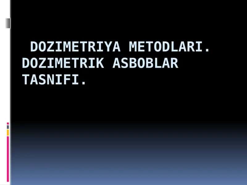 Kimyoviy Dozimetr (DP-70m)