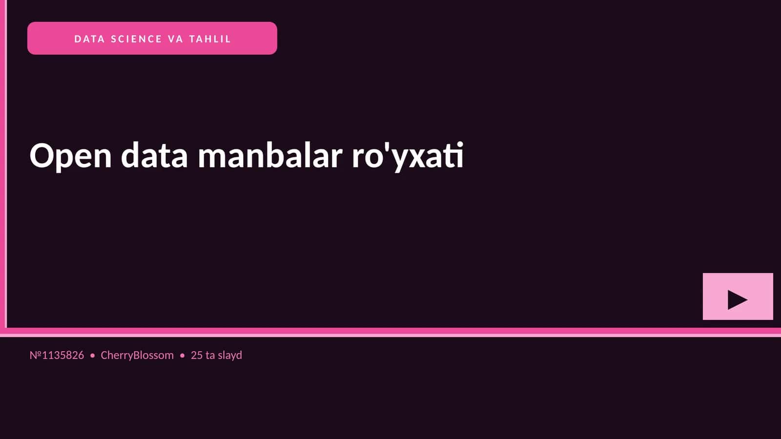 DATA SCIENCE VA TAHLIL
