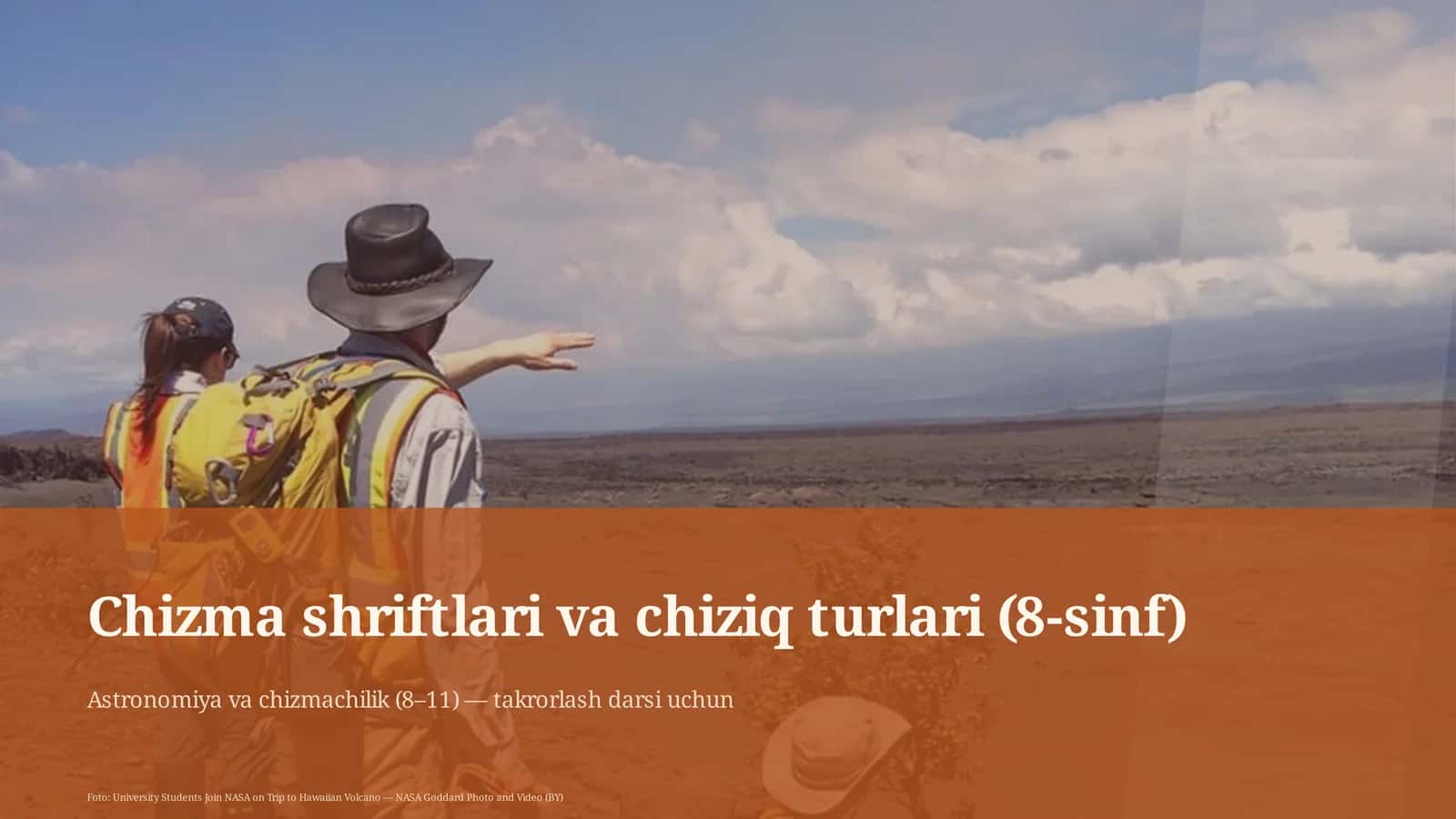 Chizma shriftlari va chiziq turlari (8-sinf)