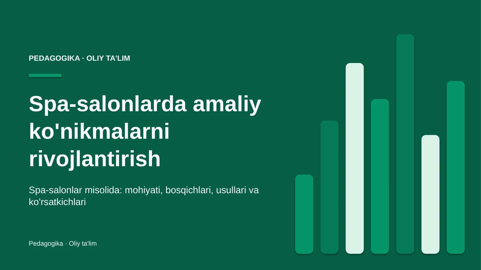 spa salonlarda amaliy ko'nikmalarni rivojlantirish 4925