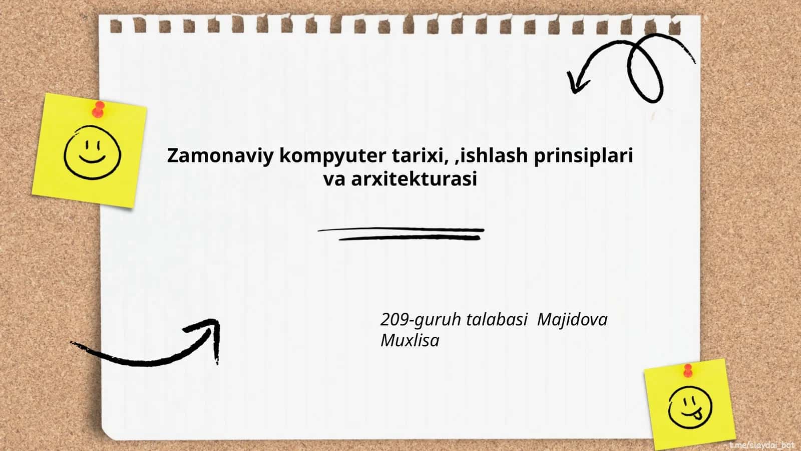 Zamonaviy kompyuter tarixi, ishlash prinsiplari va arxitekturasi